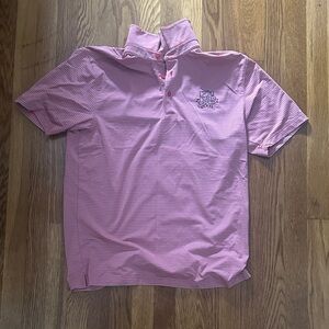 Under Armour Pink Striped Polo Shirt